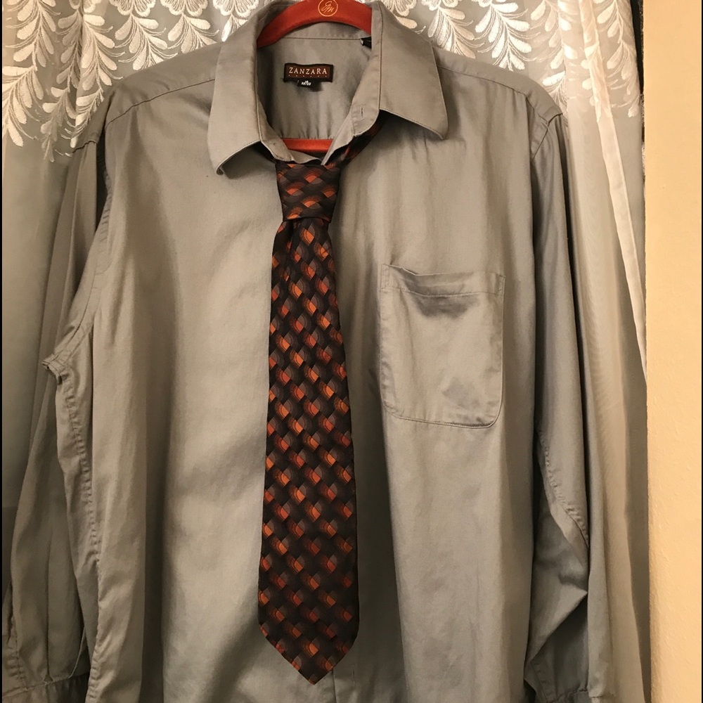 Men’s Zanzara dress shirt with tie